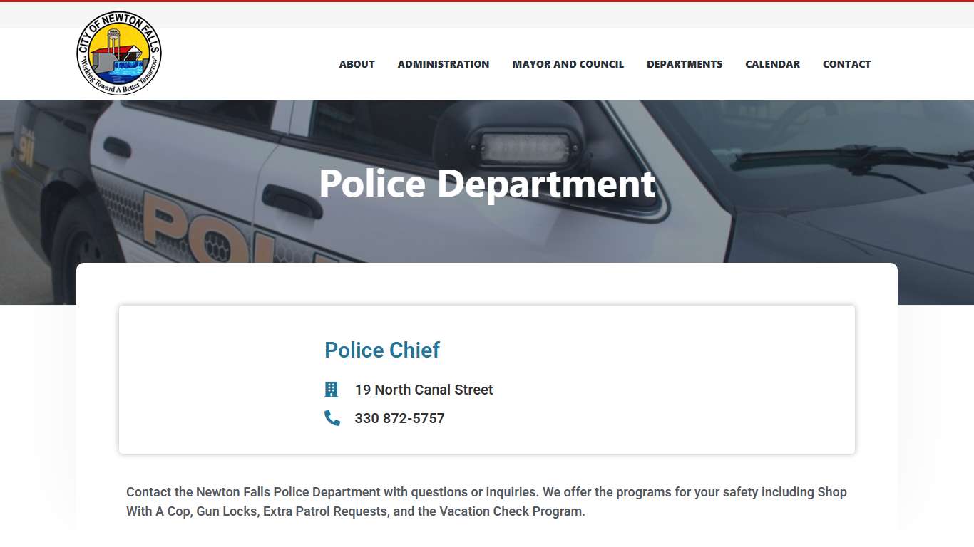 Police Department - City of Newton Falls